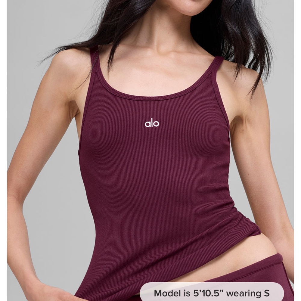 ALO Yoga Burgundy Tank Top